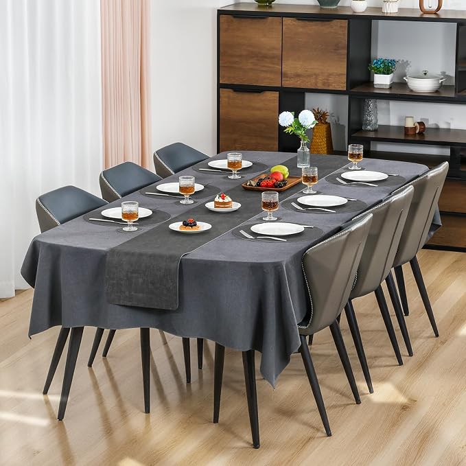 Myir JUN Round Placemats Dual Sided, Faux Leather Place Mats Set of 4 Indoor - Image 3