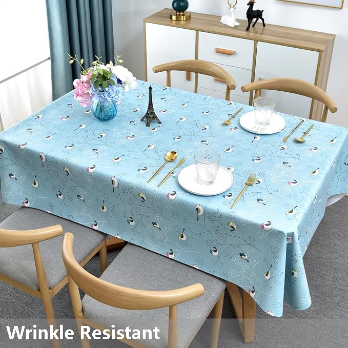 TruDelve Heavy Duty Vinyl Tablecloths Plastic Table Cloths Waterproof - Image 3