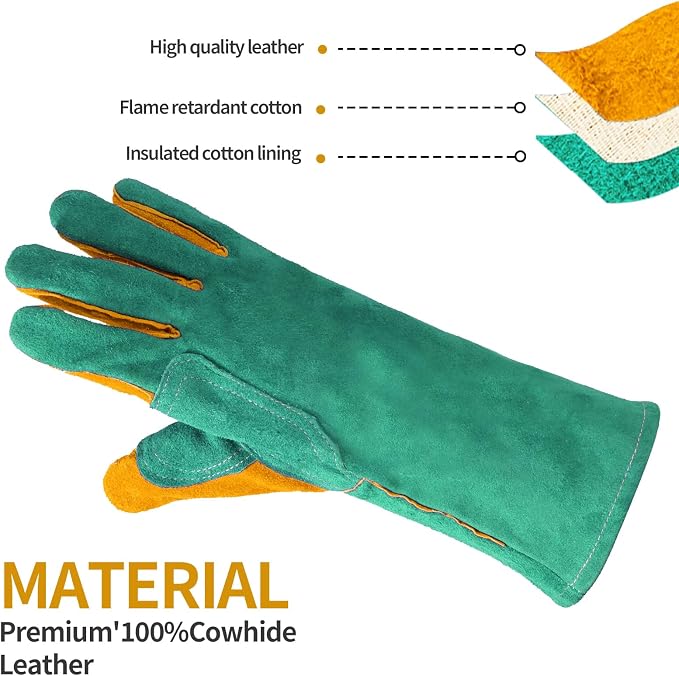 Leather Welding Gloves - Image 2
