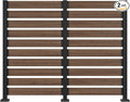 MUPATER 5FT×6.5FT No-Dig Wood Privacy Screen, Versatile Outdoor Screen by MUPATERHome