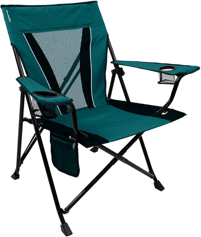 Camping Chair, XX-Large Folding Chair with Ripstop Polyester, Cayman Blue