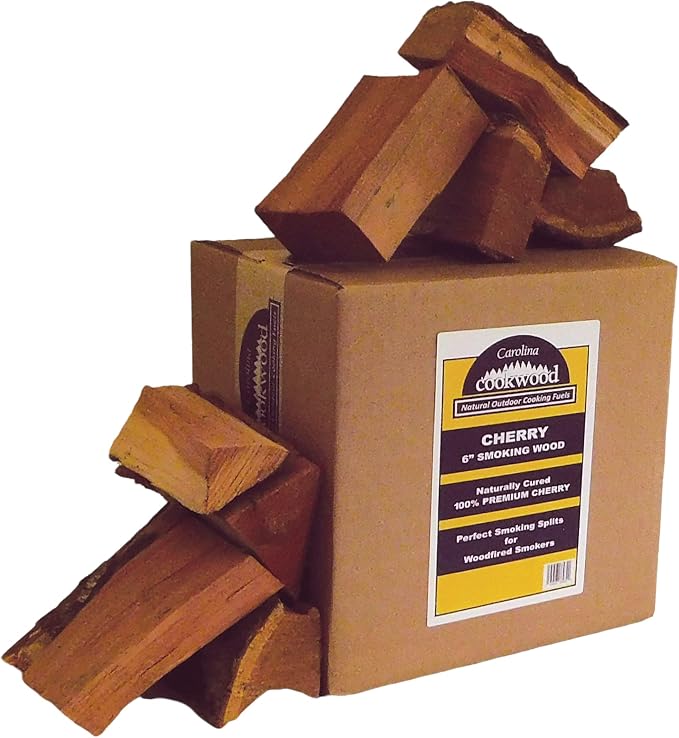 Smoking Wood Mini Splits, 6-Inch Firewood Logs, Naturally-Cured Cherry Hardwood by CarolinaCookwood