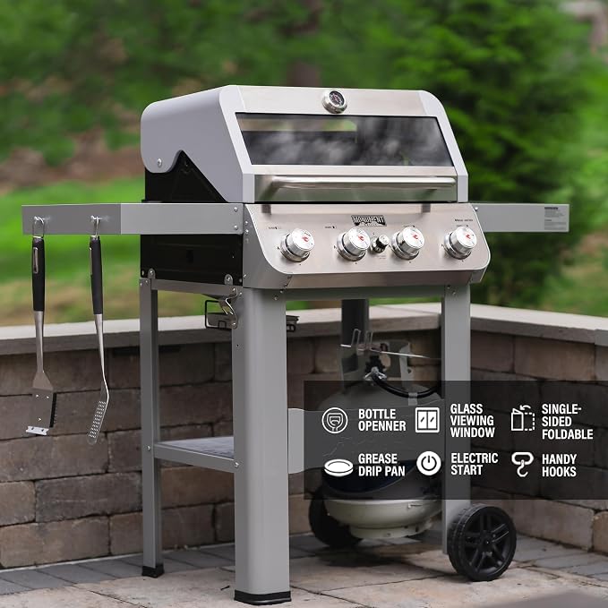 Monument Grills 4-Burner Liquid Propane Gas Grill, Mesa400MF - Image 8