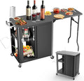 Outdoor Grill Table Cart 57"x24"x35", Outdoor Kitchen Island by Uniflasy