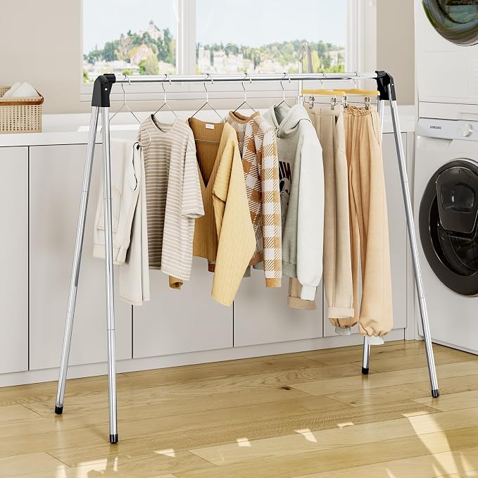 Clothes Drying Rack, Foldable Drying Rack Clothing, Stainless Steel Laundry Rack - Image 5