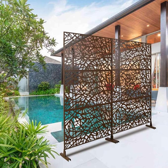 Outdoor Decorative Metal Privacy Screen Panel, Steel Partition - Image 3