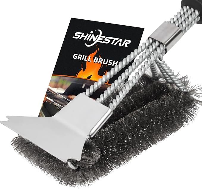 SHINESTAR Grill Brush, 18-Inch Grill Cleaning Brush by SHINESTAR