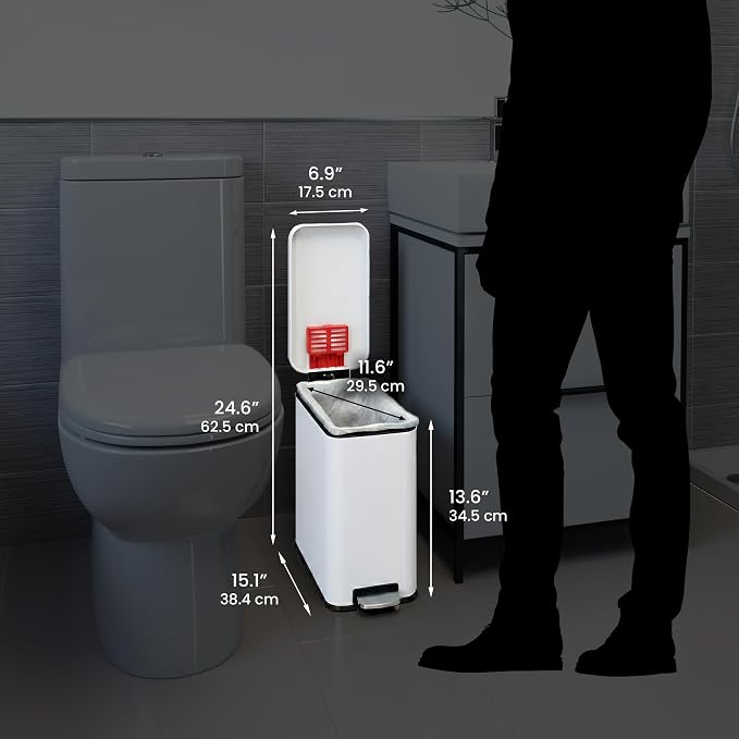 iTouchless 3 Gallon / 11.4 Liter Bathroom Trash Can - Image 6