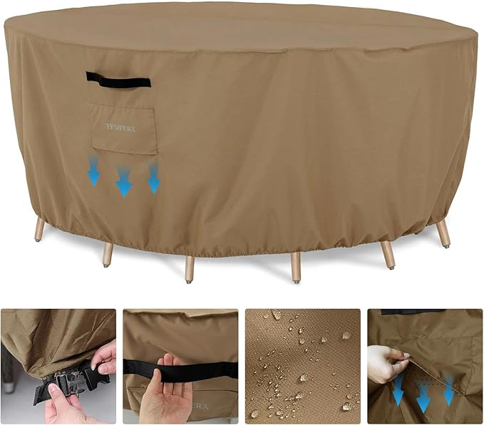 Tempera Round Patio Furniture Cover by TemperaPatioLife