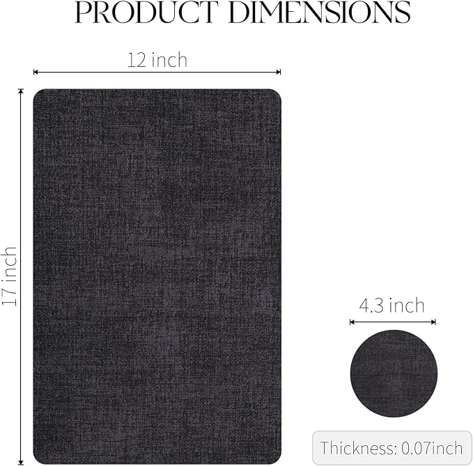 MOSAYT Faux Leather Placemats Set of 6, Heat Resistant Wipeable Washable Vinyl - Image 7