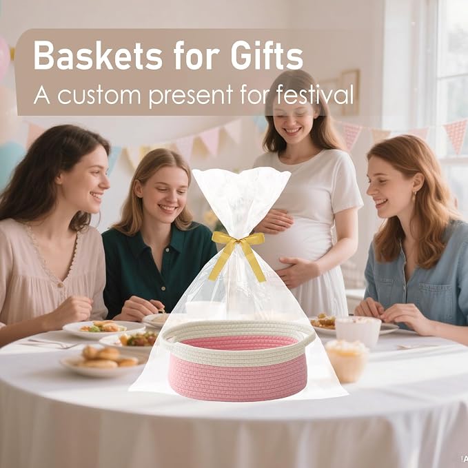 Woven Basket, Small Rope Storage Bin - Image 4