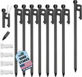 Eurmax USA 10 inch Multiuse Heavy Duty Steel Tent Stakes Tarp Pegs Camping by Eurmax