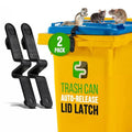 Push Clip Trash Can Locks for Animals, Durable Trash Can Lock for Cart Lid by SafeWasteLidLatch