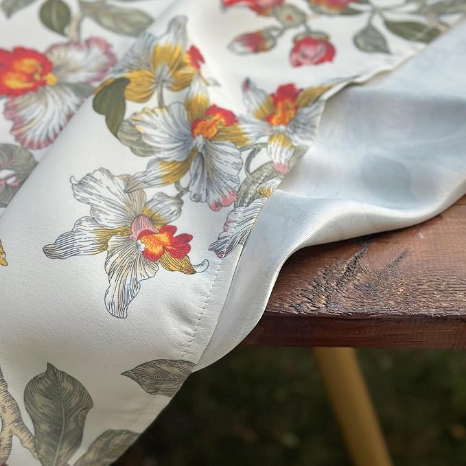 Waterproof Rectangular Tablecloth 60 x 120 Inch, Bird Floral Table Cloth - Image 4