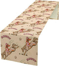 Western Cowboy Table Runner, Vintage Country Cowboy Horse Desert Print Table by Unknown