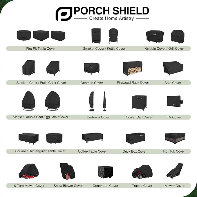 Porch Shield Round Patio Fire Pit Cover Fade Resistant Waterproof Outdoor - Image 7