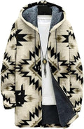 Men's Hooded Sweater Coat Knit Fleece Lined Long Cardigan Jacket by Unknown