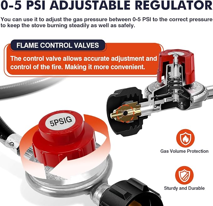 Llamaviva Propane Burner, High Pressure 100, 000 BTUs Single Gas Stove - Image 3