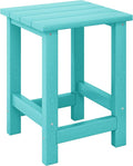 Costaelm Kids Outdoor Side Table, Small Patio HDPE Adirondack Square Table by Costaelm