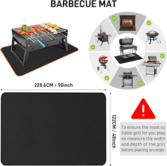 90" x 48" Extra Large Under Grill Mat - Image 3