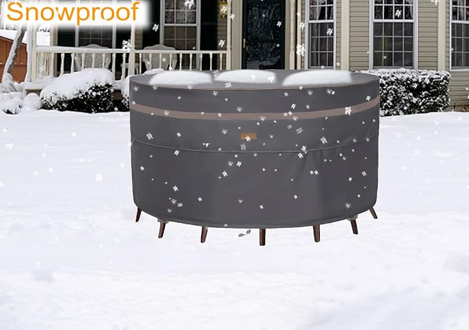 Fire Pit Cover 600D Heavy Duty Waterproof Fabric - Image 6