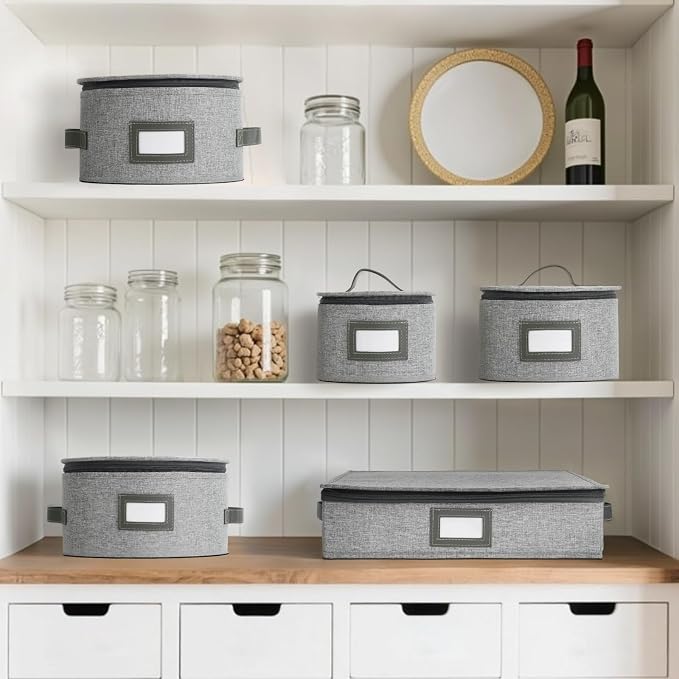 HOMELUX THEORY Saucer Plate Storage Box, Heavy Duty Moving Box - Image 4