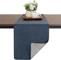 Table Runners 72 Inches Long, Dual-Sided Faux Leather Farmhouse Table Runner by Chitomars