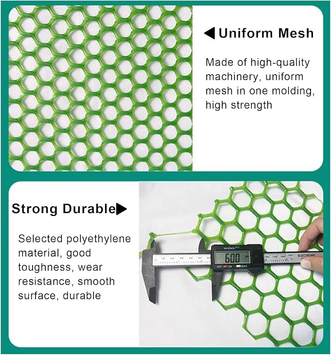 39.3″ x 32.8′ Chicken Mesh Fence Roll Versatile Plastic Fencing Netting Heavy - Image 4