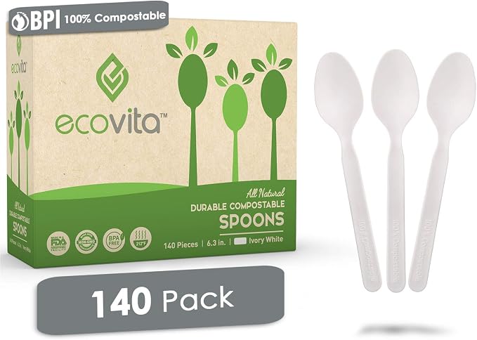 Ecovita 100% Compostable Spoons by Ecovita