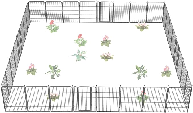 FXW Garden Fence Outdoor for The Yard – 40in x 72.9ft Heavy Duty Metal Animal by FXW