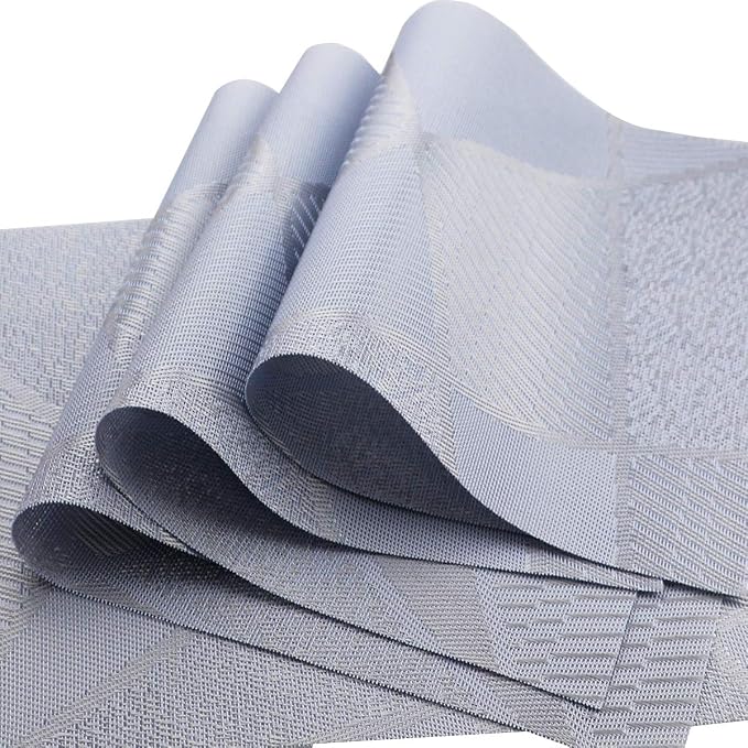 Gugrida Natural Placemats Woven Vinyl Insulation Washable Table Placemats - Image 3