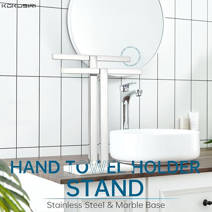 KOKOSIRI Hand Towel Holder Stand Towel Rack - Image 3
