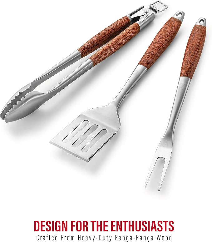 Heavy-Duty ​Panga-Panga​ BBQ Grilling Tools Set. Extra Thick Stainless Steel - Image 2