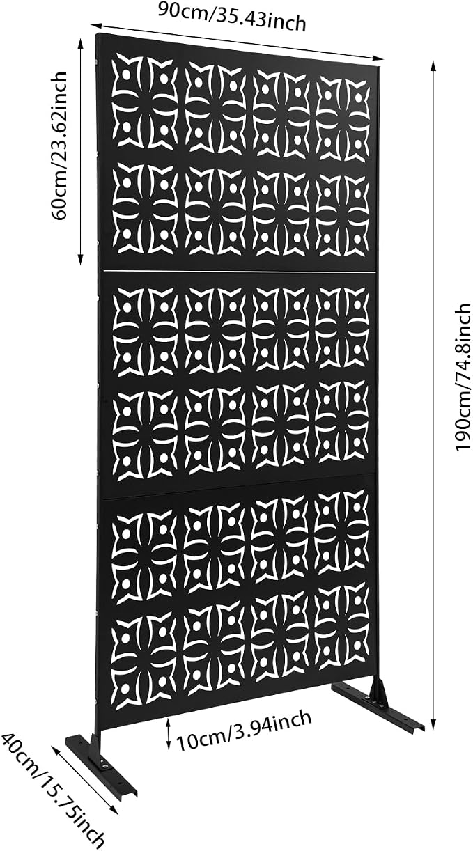 75" H×35" W Decorative Outdoor Privacy Screen - Image 4