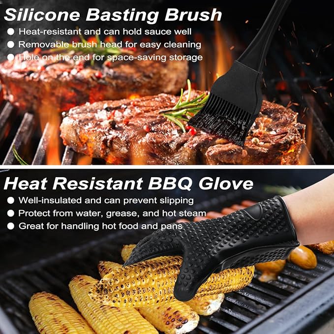 POLIGO 26PCS BBQ Accessories for Outdoor Grill Utensils Set Stainless Steel BBQ - Image 6