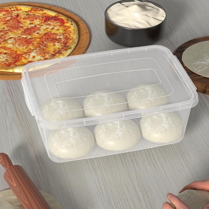 14 Quart Plastic Storage Box, Pizza Dough Proofing Containers, 4 Packs - Image 3