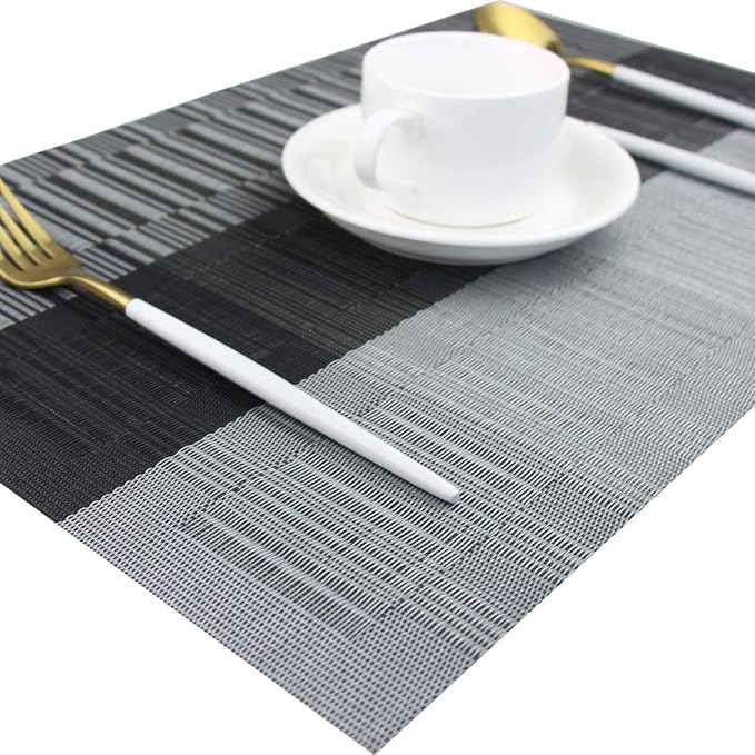 PIGCHCY Placemats Set of 8 Washable Durable Placemat Vinyl Heat Resistant - Image 4