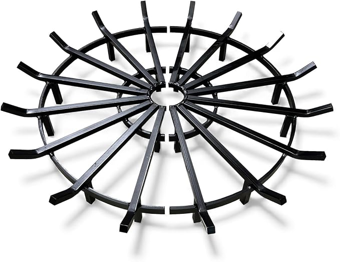SteelFreak Super Heavy Duty Wagon Wheel Firewood Grate by SteelFreak