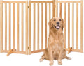 36" Height Extra Tall Freestanding Pet Gate, Solid Wood Folding Safety Fence by Axeman