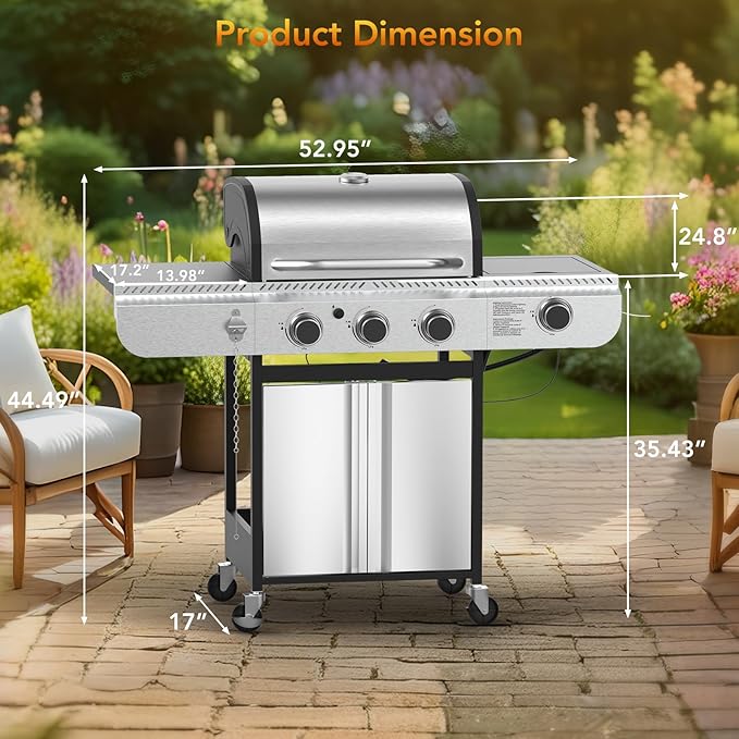 3-Burner Propane Gas Grill - Image 5