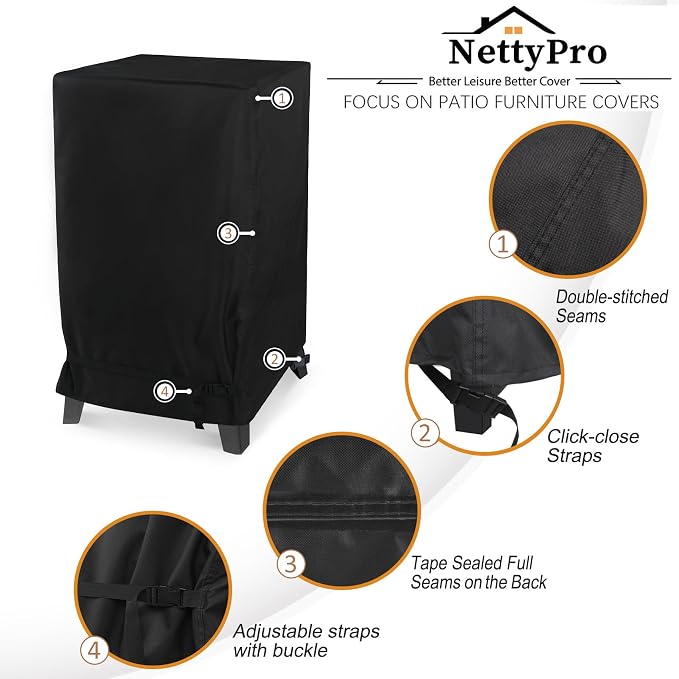 NetttyPro Smoker Cover for Outside Electric Masterbuilt Smoker 30 inch - Image 8