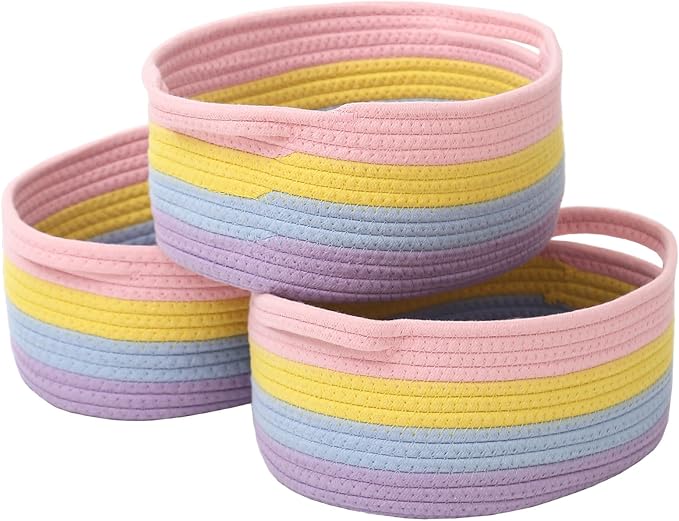 Woven Basket, Small Rope Storage Bin by JMvicyroam