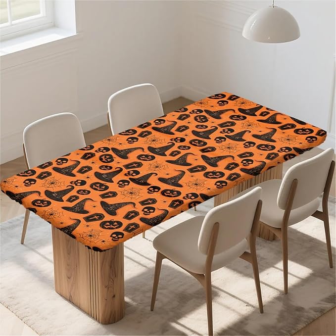 Rectangle Table Cloth Cover Waterproof Elastic Fitted Polyester Fitted - Image 6