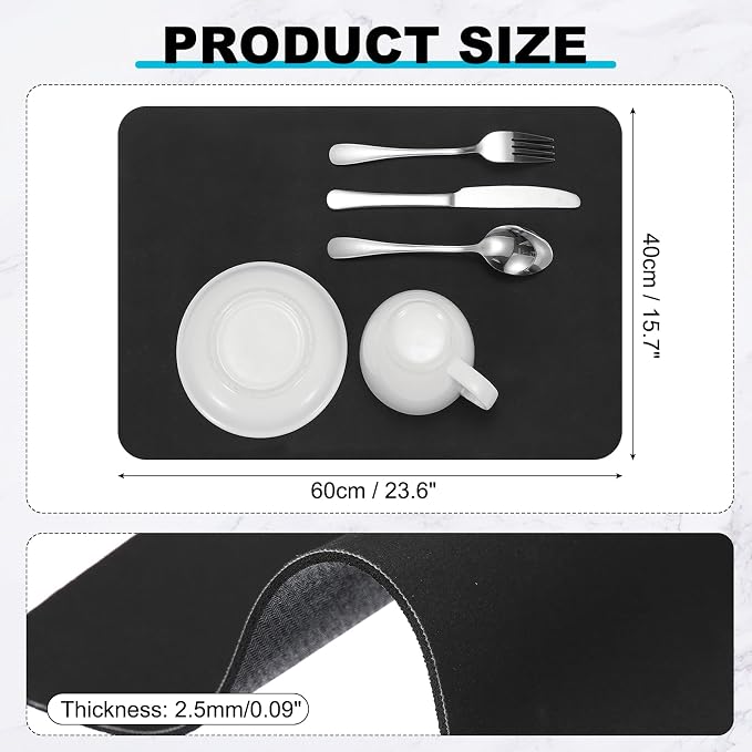 uxcell Silicone Mats for Kitchen Counter, 23.6" x 15.7" Non-Slip Countertop - Image 2