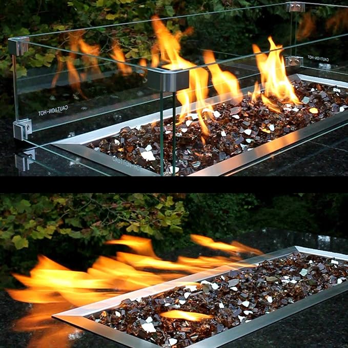 Celestial 29" x 13" x 6" Wind Guard, fits Celestial 24”x 8” Fire Pit Burner Pans - Image 7