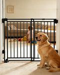 Baby Gate for Stairs Doorways & Kitchen, 26.4"-43" W x 29" H, No Bottom Bar Dog by patywaga