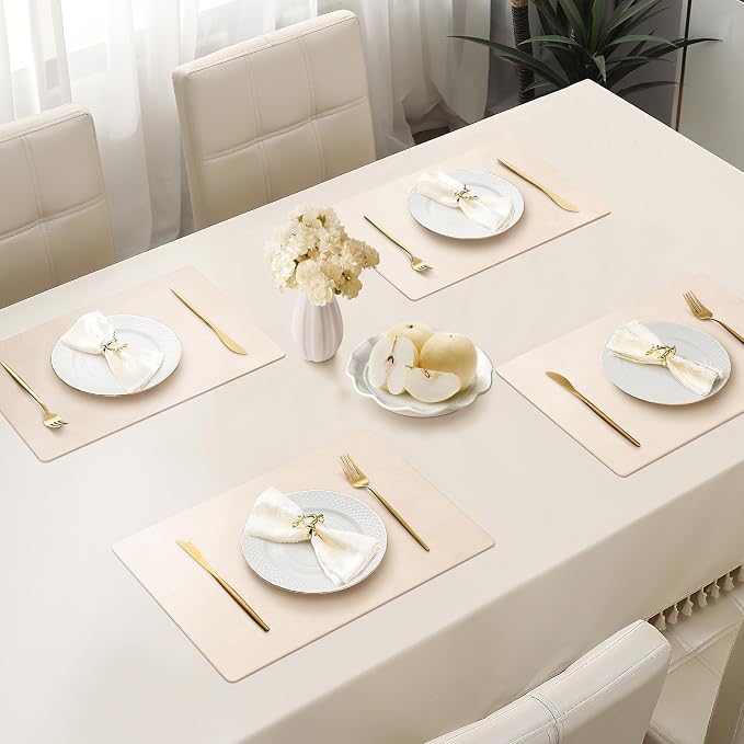 Roxifina Faux Leather Placemats Set of 6 - Image 2