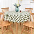 Gingham Table Cloth for Round Tables Green Checkered Plaid Tablecloth Heavy by Yofori