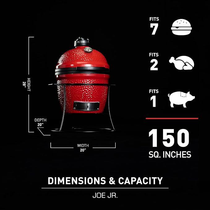 Kamado Joe Joe Jr 13.5-inch Portable Ceramic Charcoal Grill - Image 10