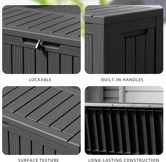 80 Gallon Outdoor Storage Box – Resin Deck Box - Image 4